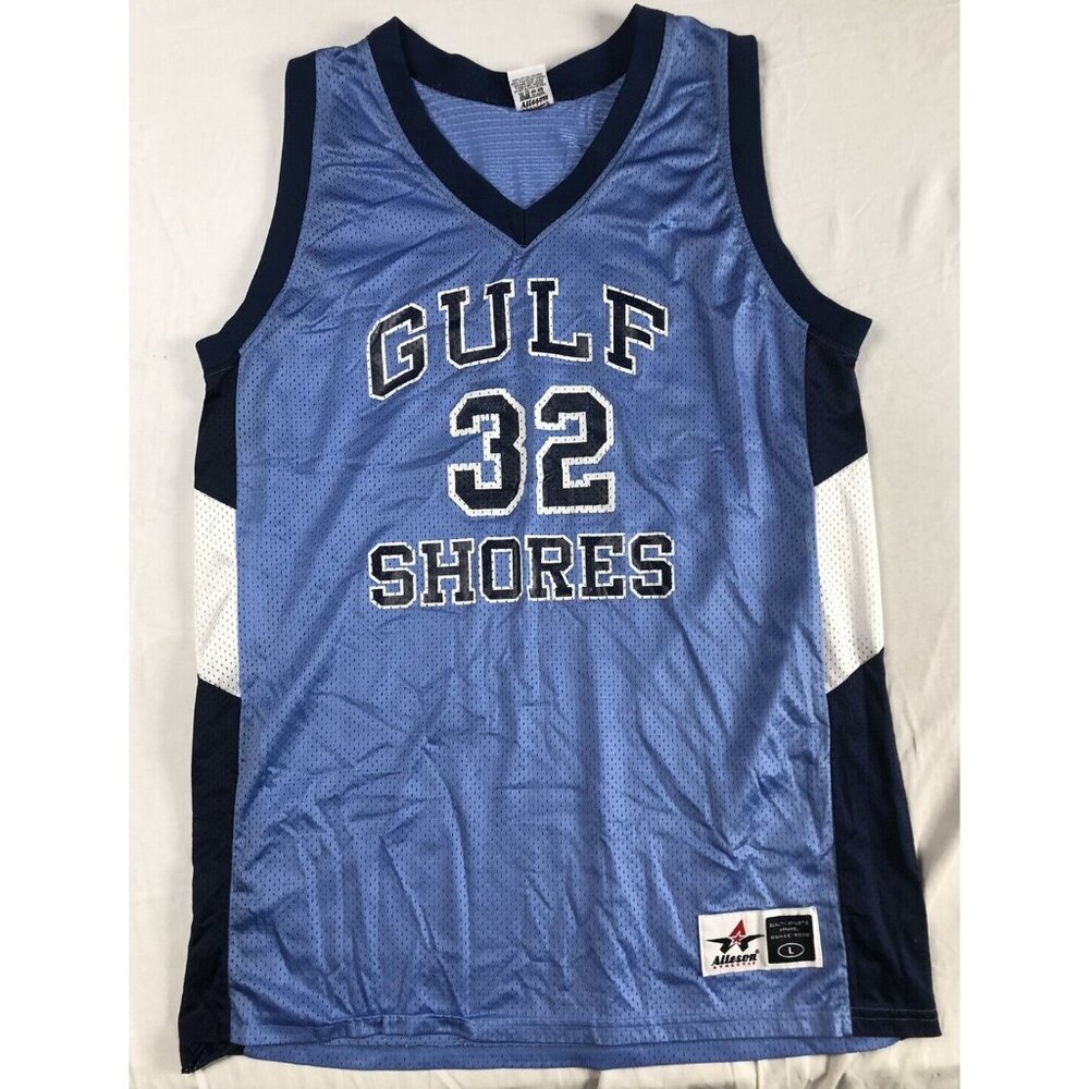 Alleson Athletic Basketball Jersey Gulf Shores #32 Blue Size Large Men